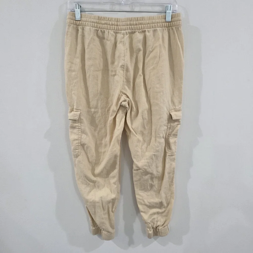 Banana Republic Womens Linen Cargo Pants Size Small Petite Euro Summer‎ Beach